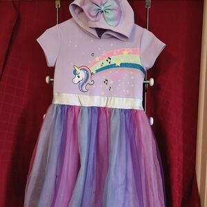 JoJo Siwa Unicorn Dress - Purple and Multicolor Girls 10/12 ***5/30***